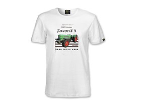 T-Shirt de véhicule classique Fendt Favorit 4 en blanc